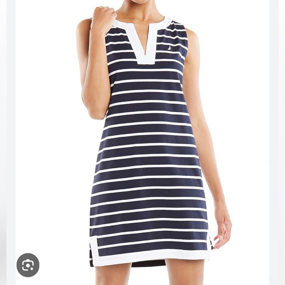 Nautica Women’s Breton Stripes Sleeveless 
V-Neck Dress - Picture 6 of 7